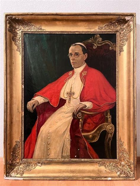 Papstbild Pius XII Oelgemälde ca 1940 Kaufen auf Ricardo