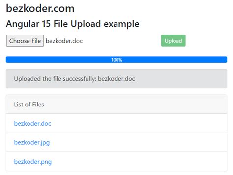 Angular File Upload Example With Progress Bar Bootstrap Bezkoder