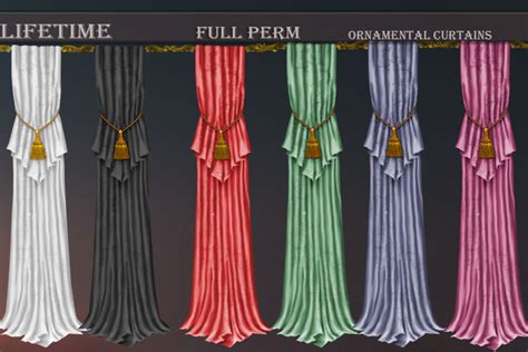 Second Life Marketplace Lifetime Full Perm Ornamental Curtains