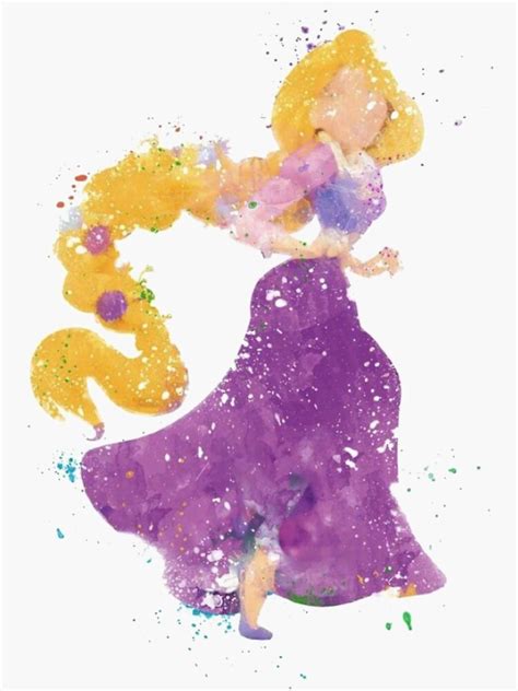 Tangled Water Color Classic Sticker For Sale By Leanne7278 Redbubble