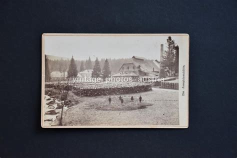 Kabinettfoto Riesengebirge Josephinenhütte Glasbläserei Foto anonym um