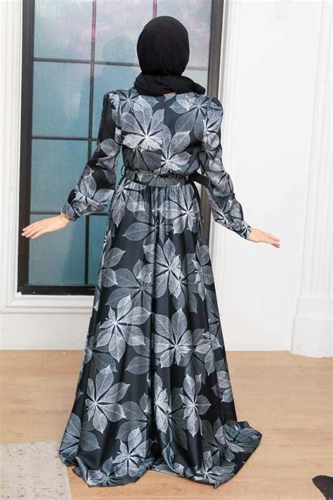 Black Hijab Evening Dress 35670s Neva