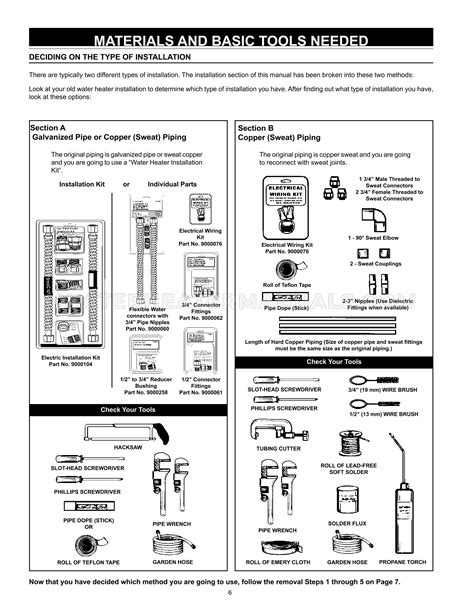 Reliance 6 40 Dort 606 Water Heater Installation And User Manual