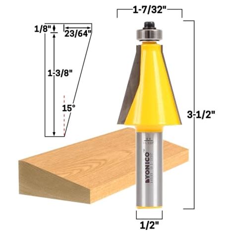 Amazon Yonico Handrail Molding Router Bits Bevel 1 2 Inch Shank