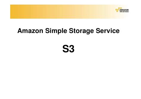 Amazon Simple Storage Service S3