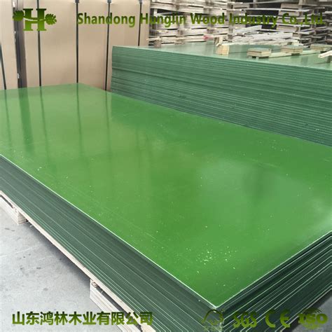 Reusable 25 Times Poplar Core PP Plastic Formwork Film Faced Plywood