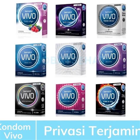 Jual Vivo Kondom Sensitif Endurance Classic Thin Fruitty