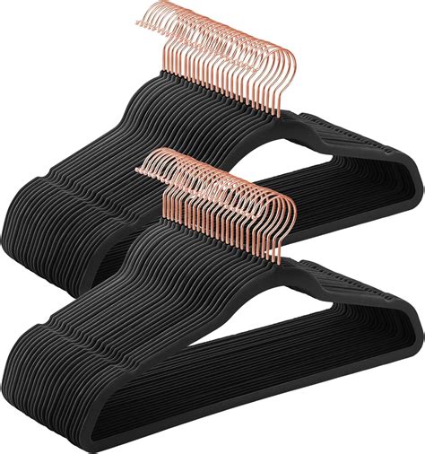 Amazon SONGMICS Velvet Hangers 50 Pack Non Slip Hangers With Rose