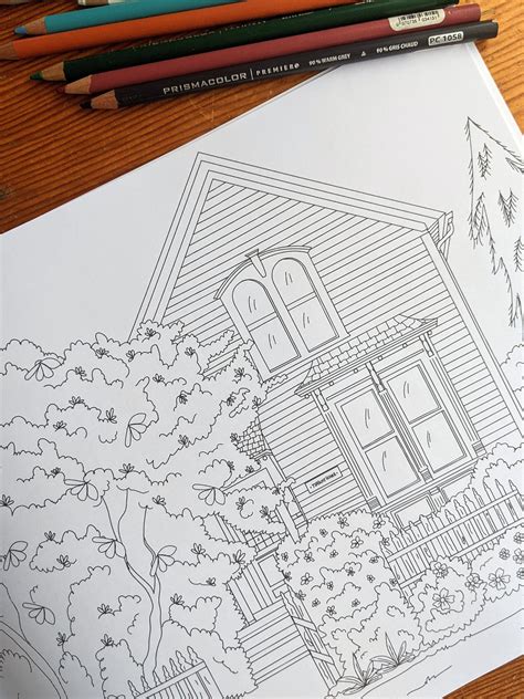 Historic Homes Of Bellingham Coloring Book Bham Washington Pacific Northwest Etsy