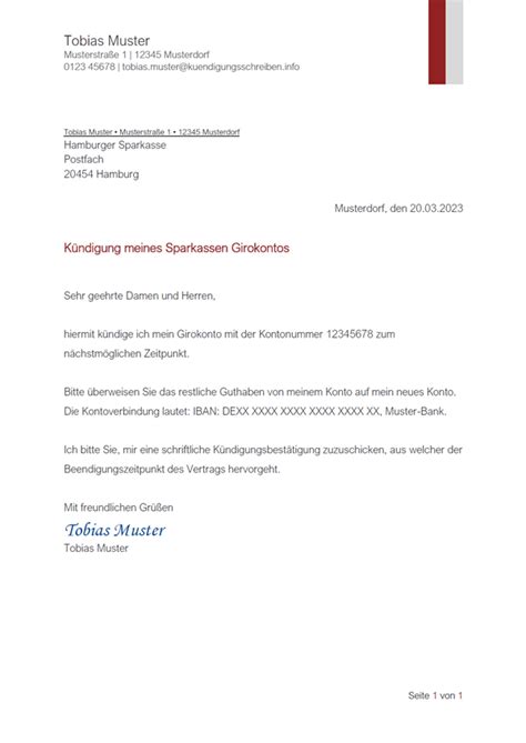 Kündigungsschreiben Sparkasse Girokonto Kuendigungsschreiben info