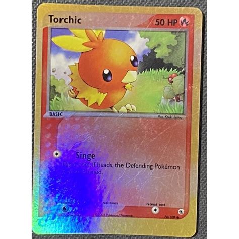 Pokemon TCG Card Torchic EX Ruby Sapphire 74 109 Reverse Holo Vintage