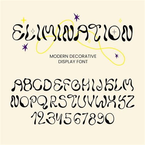 Free Vector Modern Decorative Display Font