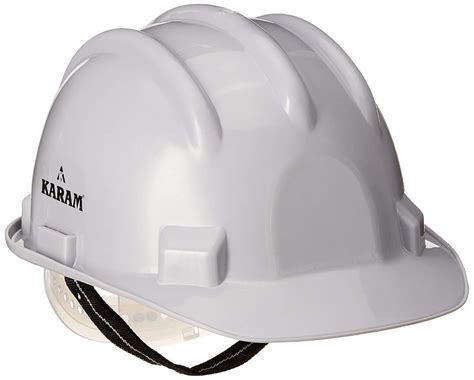 Plastic Karam White Pn Safety Helmet For Industrial Use At