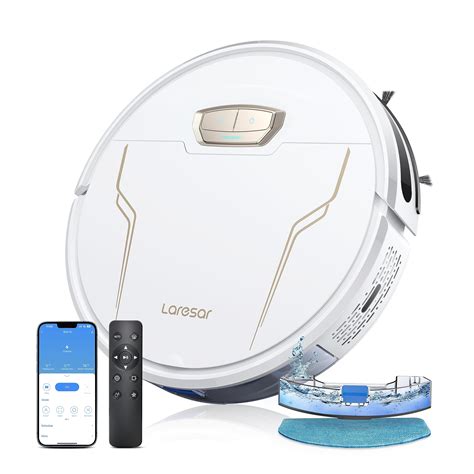 Laresar Robot Vacuum Cleaner with Mop, 4000Pa Robotic Vacuum with Auto ...