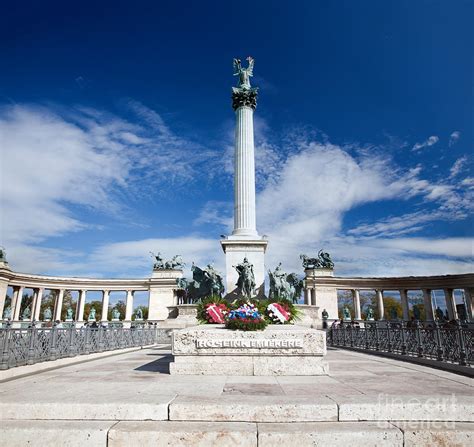 The Millennium Monument At Heroes Square Budapest Photograph By