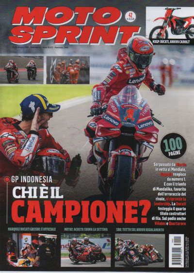 Motosprint N 42 17 23 Ottobre 2023 Settimanale Italiano EDICOLA SHOP