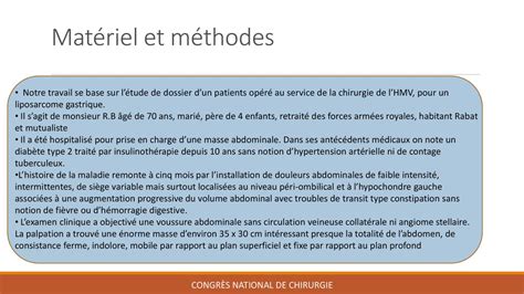 Liposarcome gastrique à propos dun cas et revue de la littérature