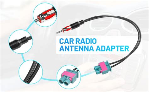 Am Fm Antenna Car Radio Amplifier Splitter Dual Fakra Z Male Plug To