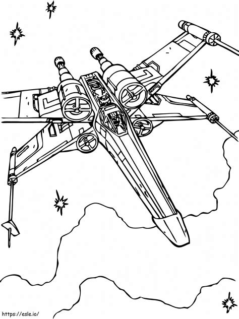 myśliwiec X Wing A4 kolorowanka