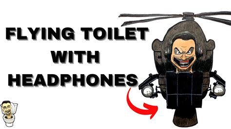 Cómo DIBUJAR alTOILET VOLADORcon AUDIFONOS Skibidi Toilet Toilet 63