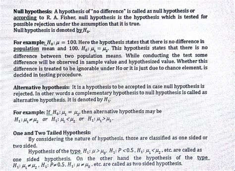 alternative hypotheses