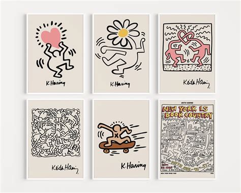 Keith Haring Set Of Prints Gallery Wall Set Keith Haring Etsy