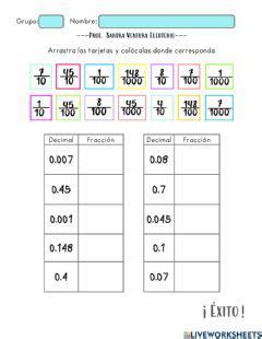 Convertir decimales en fracciones Idioma español o castellano Curso