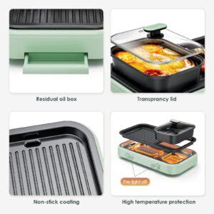 Electric Hot Pot With Grill In Multi Function Barbecue Shabu Hot Pot Independent Dual