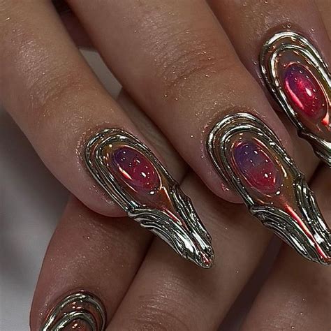 Nailsbypadena On Instagram Chrome Nails Inspiration