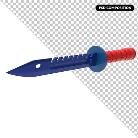 Premium Psd Knife Isolated 3d Rendering
