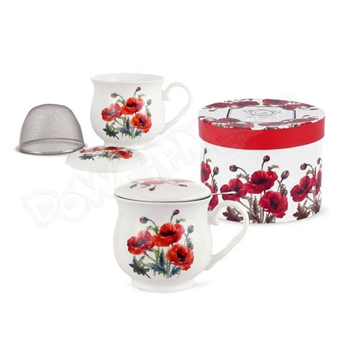 Kubek Z Zaparzaczem Retro Ml Classic Poppies Dowcipne Gadzety