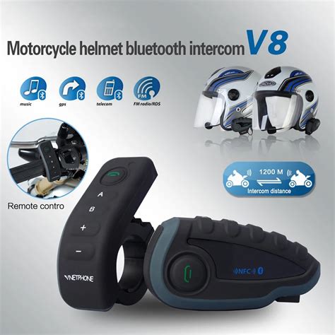 V Motorcycle Bluetooth Intercom Bt Helmet Headset Speaker Motorbike