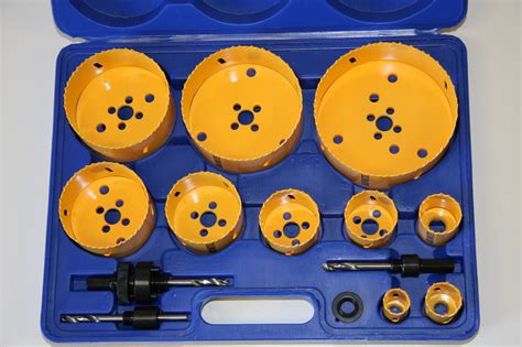 Piece Deluxe Electricians Holesaw Kit Bi Metal Combination Hole Saw