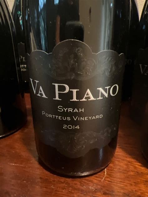 2014 Va Piano Vineyards Syrah Black Label Reserve Portteus Vineyard