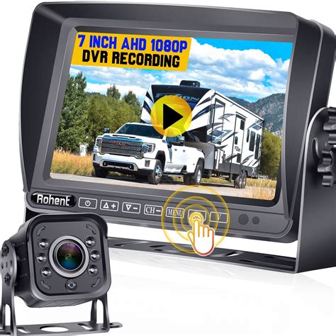 Buy Rohent RV Backup Camera Wired HD 1080P 7 Inch Monitor DVR Touch