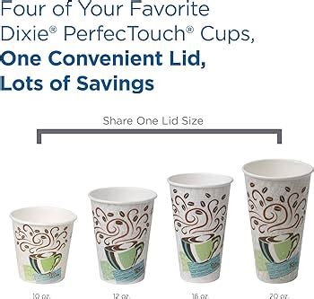 Dixie PerfecTouch Paper Hot Cups And Lids Combo 12 Oz 42 OFF