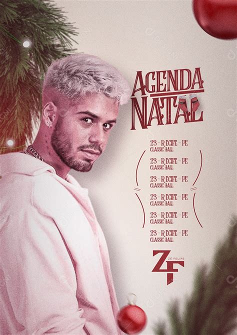 Story Agenda Natal Zé Felipe Flyer Social Media PSD Editável download