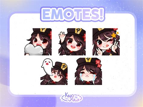 HU TAO Genshin Impact Twitch And Discord Emote Pack 1 Etsy