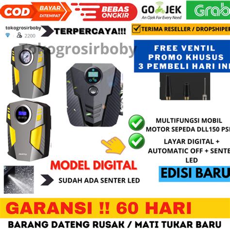 Promo Pompa Ban Mobil Sepeda Motor Elektrik Portable Serbaguna V