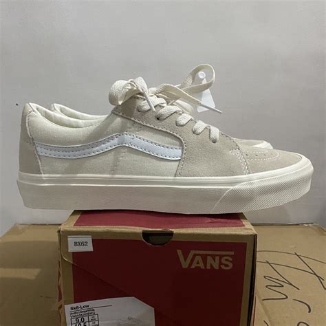 Vans Skate Low Bonewhite Men And Women Size Shopee Philippines