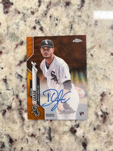 Dylan Cease 2020 Topps Chrome Orange Wave Auto RC 25 Rookie Padres