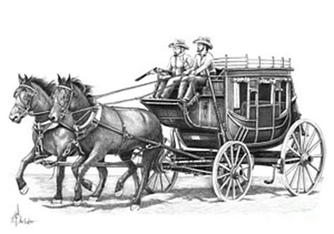 Stagecoach Drawing at PaintingValley.com | Explore collection of ...