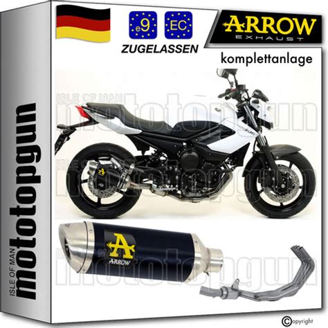 Komplettanlage Zugelassen Kat Schwarz Thunder Arrow Fur Yamaha Xj6 2013