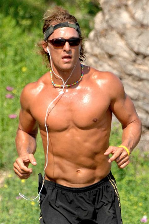 Matthew McConaughey Sweaty And Shirtless Naked Male Celebrities