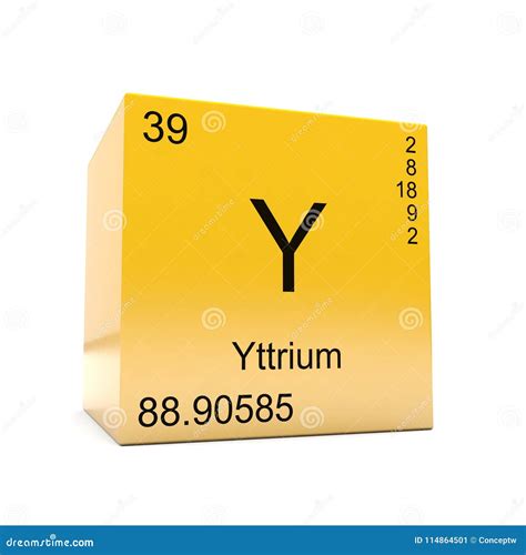 Yttrium Y Chemical Element. Yttrium Sign With Atomic Number. Chemical 39 Element Of Periodic ...