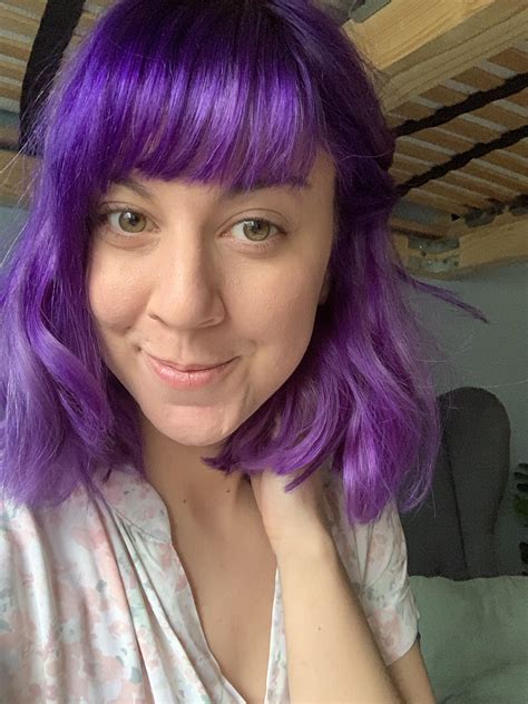 Purple Hair Lily Rlilycollins