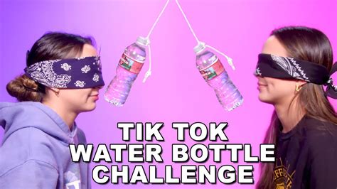 Tiktok Water Bottle Challenge With Mystery Items Merrell Twins Youtube