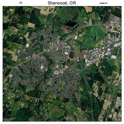 Aerial Photography Map Of Sherwood Or Oregon