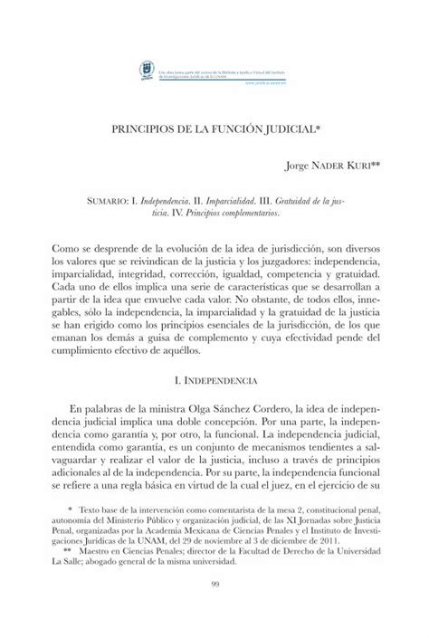 PDF PRINCIPIOS DE LA FUNCIÓN JUDICIAL se han erigido como los