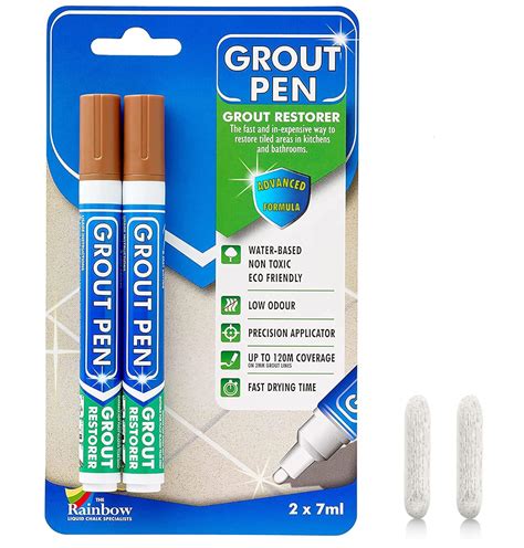 Twin Pack Terracotta Grout Pen Designed For Restoring Tile Grout In